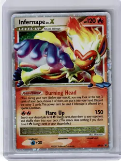 2007 Pokemon-Infernape LV.X #DP10 Diamond & Pearl-Black Star Promo Holo HP - Image 1