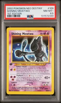 2002 POKEMON NEO DESTINY 1ST ED #109 SHINING MEWTWO PSA 8.5 - Image 1