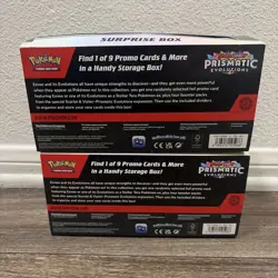 2x EMPTY Pokemon Scarlet & Violet Prismatic Evolutions Surprise Box w/dividers - Image 4