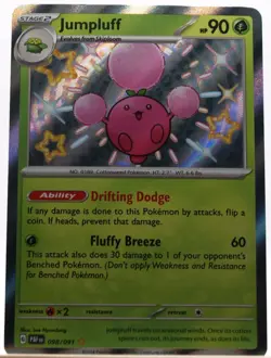 2024 Pokemon Paldean Fates Shiny Jumpluff Secret Rare 098/091 - Image 1