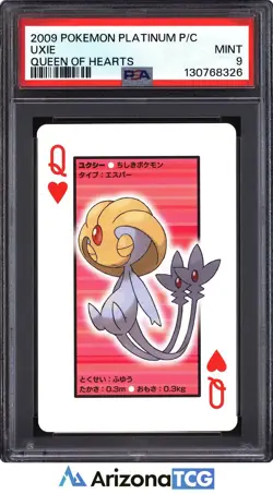 Pokemon 2009 Uxie Queen Of Hearts Pokemon Platinum Playing Card Japanese PSA 9 - Image 1