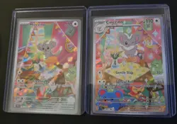 Minccino 182/162 & Cinccino 183/162 Temporal Forces IR Set Pokemon TCG NM - Image 1