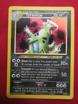 Pokemon Tyranitar 12/75 Neo Discovery Holo Unlimited - Image 1