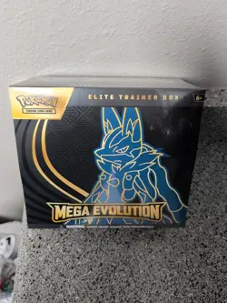 Pokemon TCG Mega Evolution ETB Lucario Sealed Box - Image 1