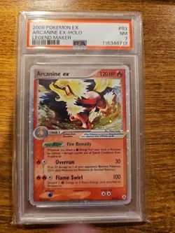 2006 Pokemon EX Legend Maker PSA 7 Arcanine ex Holo #83 PSA 7 - Image 1