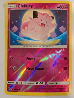Clefairy 39/68 - Hidden Fates Pokemon Reverse Holo Foil Nice! - Image 1