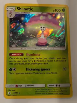 Shiinotic 17/149 - Sun & Moon Base Set Pokemon Holo Foil Nice! - Image 1