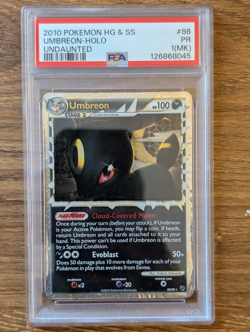 2010 Pokemon HGSS Heart Gold Soul Silver Undaunted PSA 1 Umbreon Prime Holo #86 - Image 1