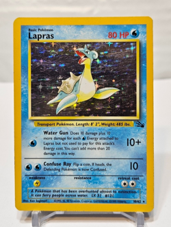 Lapras 10/62 Holo Rare Unlimited Fossil Pokemon 847 - Image 1
