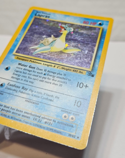 Lapras 10/62 Holo Rare Unlimited Fossil Pokemon 847 - Image 2