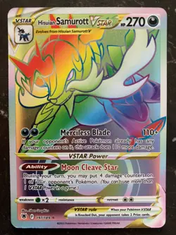Pokemon Astral Radiance - HISUIAN SAMUROTT VSTAR SECRET RARE 197/189 - NM/M! - Image 1