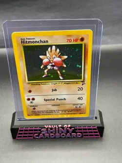 Hitmonchan Holo 8/130 Base Set 2 Pokemon Vintage WOTC READ DESC - Image 1