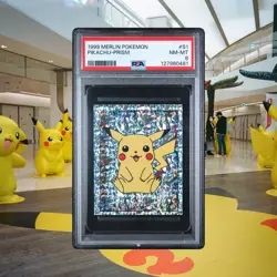 1999 MERLIN POKEMON #S1 PIKACHU-PRISM PSA 8 - Image 1