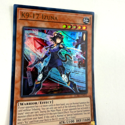Yugioh! K9-17 Izuna JUSH-EN031 Justice Hunters 1st Ed. English NM Minor Curling - Image 3