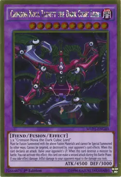 Crimson Nova Trinity the Dark Cubic Lord - MVP1-ENG40 - Gold Rare - 1st Edition - Image 1
