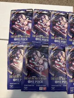One Piece The Azure Sea's Seven Sleeved Booster Pack Lot OP14 Lot of 12 - Image 2