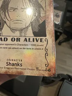 Shanks OP09-004 Parallel Wanted SP One Piece CCG Emperors in the New World Foil - Image 2