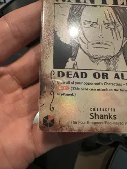Shanks OP09-004 Parallel Wanted SP One Piece CCG Emperors in the New World Foil - Image 3