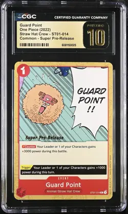 Guard Point | ST01-014 | One Piece TCG | Super Pre-Release | CGC Pristine 10 - Image 1