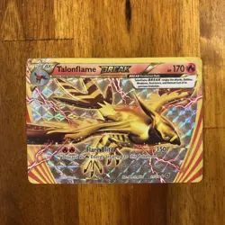 Talonflame BREAK 21/114 Steam Siege Full Art Ultra Rare Holo Pokemon Card DMG - Image 1
