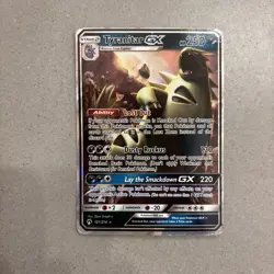 Pokemon TCG Tyranitar GX Lost Thunder Holo Ultra Rare Card 121/214 - Image 1