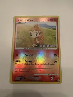 Pokemon Chimchar Diamond & Pearl Reverse Holo Basic 50 HP 76/130 TCG Card 2007 - Image 1