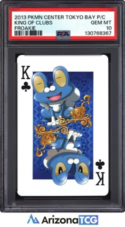 Pokemon 2013 Froakie King Of Clubs Pokemon Center Tokyo Bay Playing Card PSA 10 - Image 1
