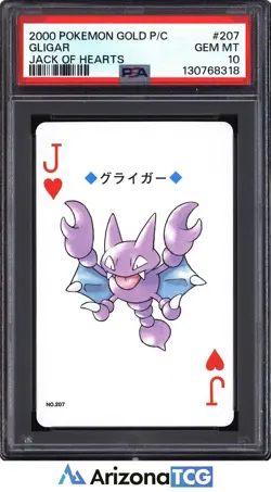 Pokemon 2000 Gligar 207 Jack Of Hearts Pokemon Gold Playing Card Japanese PSA 10 - Image 1