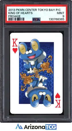 Pokemon 2013 Froakie King Of Hearts Pokemon Center Tokyo Bay Playing Card PSA 9 - Image 1