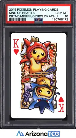 Pokemon 2015 King Of Hearts Poncho Pikachu Playing Cards GEM MINT PSA 10 - Image 1