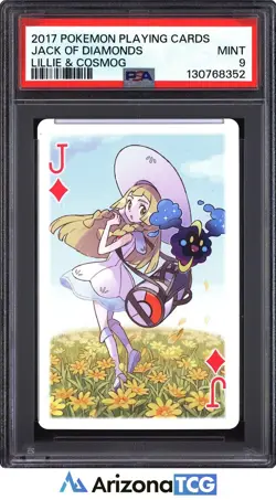 Pokemon 2017 Lillie & Cosmog Jack Of Diamonds Pokemon Playing Cards PSA 9 - Image 1