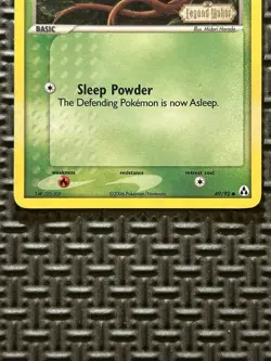 Pokemon Card - Bellsprout Legend Maker Stamped 49/92 Common Reverse Holo SWIRL - Image 5