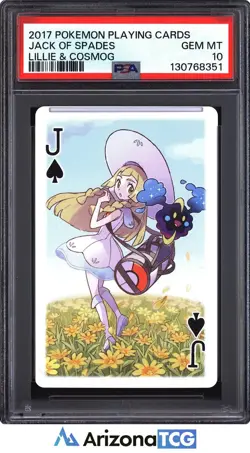 Pokemon 2017 Jack Of Spades Lillie & Cosmog Pokemon Playing Cards GEM MT PSA 10 - Image 1