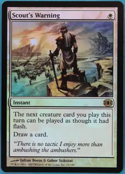 Scout's Warning FOIL Future Sight NM White Rare MAGIC CARD (ID# 389648) ABUGames - Image 1