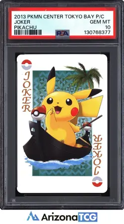 Pokemon 2013 Joker Pikachu Pokemon Center Tokyo Bay Playing Card GEM MINT PSA 10 - Image 1