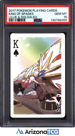 Pokemon 2017 Lillie & Solgaleo King Of Spades Pokemon Playing Cards PSA 10 - Image 1