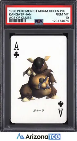 Pokemon 1998 Kangaskhan Pokemon Stadium Green Playing Card Japanese PSA 10 - Image 1