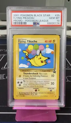 Pokemon Card Flying Pikachu Black Star Promo #25 2001 PSA 10 Gem Mint - Image 1