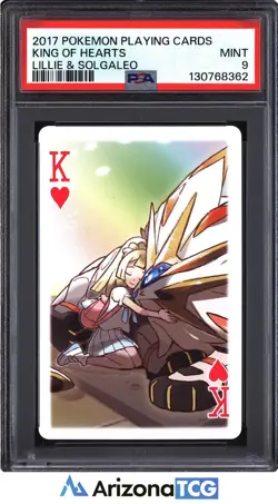 Pokemon 2017 Lillie & Solgaleo Playing Card King Of Hearts PSA 9 - Image 1