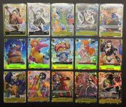 One Piece Starter Deck 29 Egghead Bonus Pack Complete Full Art Set (15 Cards) - Image 1