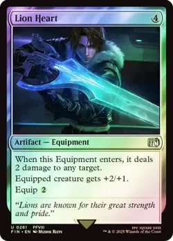 NM Foil Lion Heart, MTG, Final Fantasy, Magic the Gathering, 261 - Image 1