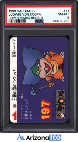 Mario 1989 Ludwig Von Koopa 41 Carddass Super Mario Bros. 3 Japanese PSA 8 - Image 1