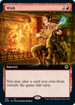 1 x Wish - Foil - Extended Art - Adventures in the Forgotten Realms - NM-Mint - - Image 1
