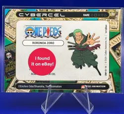 One Piece Series 1- 1st Edition Roronoa Zoro - Rare Cybercel- Unscanned - Image 2