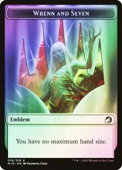 MTG Innistrad: Midnight Hunt Wrenn And Seven & Emblem x1 Foil Mythic NM/M - Image 2