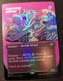 Mindspring Merfolk - Foil - Borderless - DFT - MTG - NM - EN - 0335 - Image 1