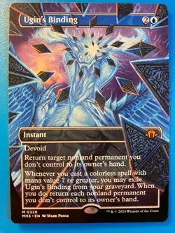 MTG 1x BORDERLESS Ugin's Binding # 328 Modern Horizons 3 Magic Gathering x1 NM - Image 1