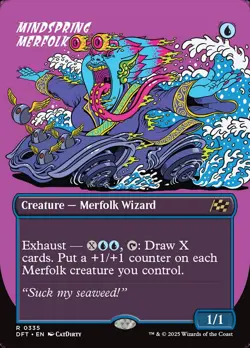 Mindspring Merfolk Borderless Foil - Aetherdrift MTG-NM - Image 1