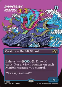 Mindspring Merfolk Borderless Foil - Aetherdrift MTG-NM - Image 1