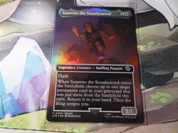 MTG Lord of the Rings Samwise the Stouthearted Borderless P 0449 LOTR Magic Foil - Image 1